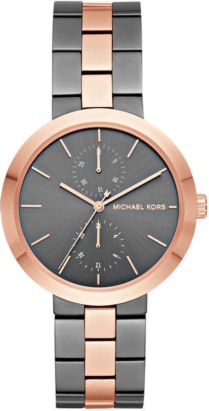 michael kors garner gunmetal chronograph watch